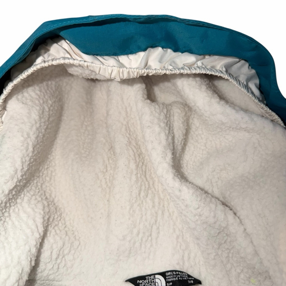The North Face Girls Warm Storm Rain Jacket Deep Lagoon small (7/8) Fall Fleece - Picture 8 of 10